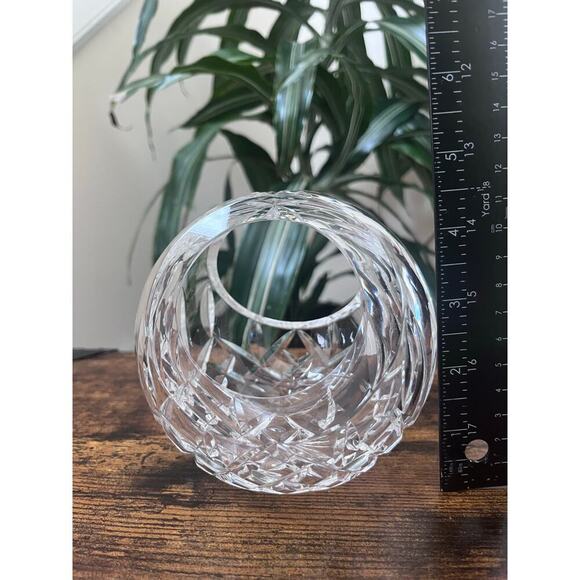Waterford Clear Etched Crystal Basket With Handle No Box Center Piece - Picture 7 of 12